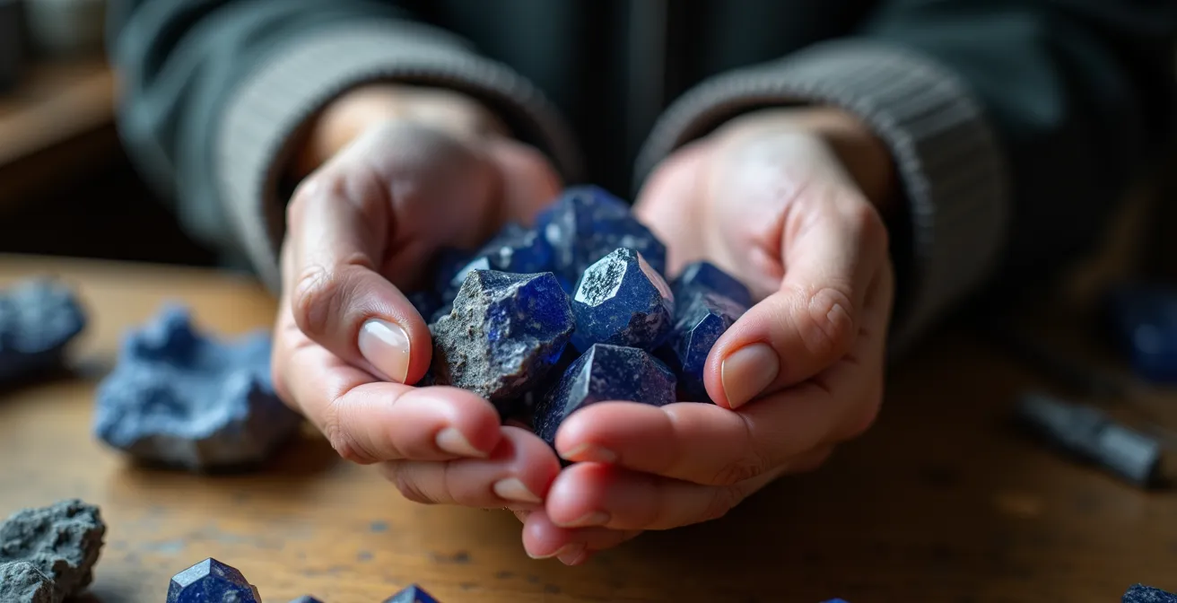 Saphir brut de Madagascar montrant sa qualité gemme exceptionnelle